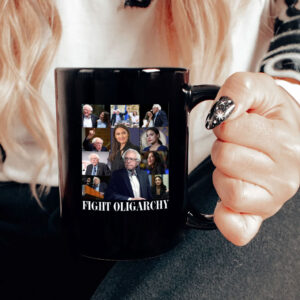 Bernie Sanders And AOC Fight Oligarchy Anti Trump, Protest Mug