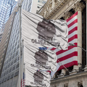 Bernie Sanders, FDT, Fight Oligarchy Flag