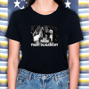 Fight Oligarchy Bernie Sanders And AOC Freedom US Anti Trump T-shirt