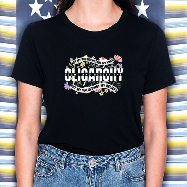Fight Oligarchy Floral Shirt, Bernie Sanders Shirt