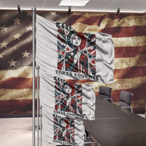 Liberal Protest Clothes, AOC Bernie Sanders Fighting Oligarchy Tour Flag