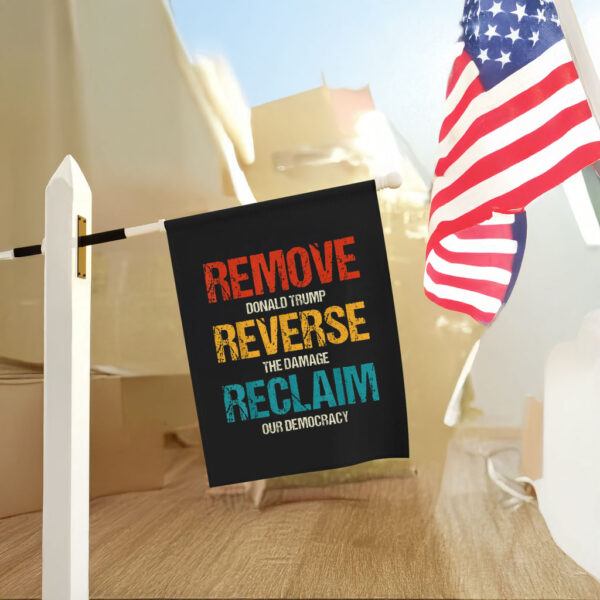 Remove Reverse Reclaim Protest, Bernie Sanders Flag