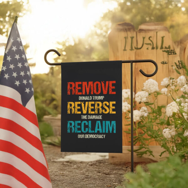 Remove Reverse Reclaim Protest, Bernie Sanders Flag
