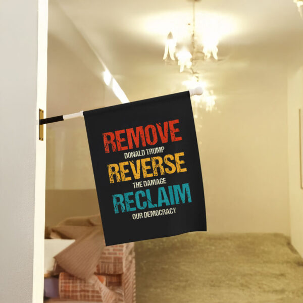 Remove Reverse Reclaim Protest, Bernie Sanders Flag
