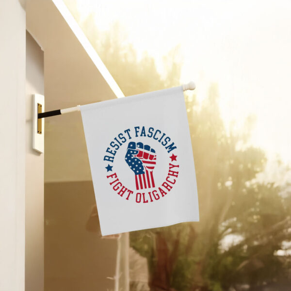Resist Fascism Fight Oligarchy Flag