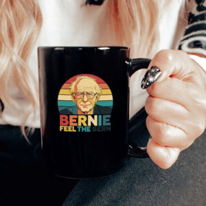 Retro Vintage Bernie Feel The Bern Fight Oligarchy Anti Trump Mug