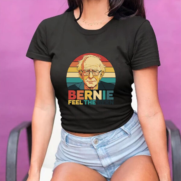 Retro Vintage Bernie Feel The Bern Fight Oligarchy Anti Trump Shirt
