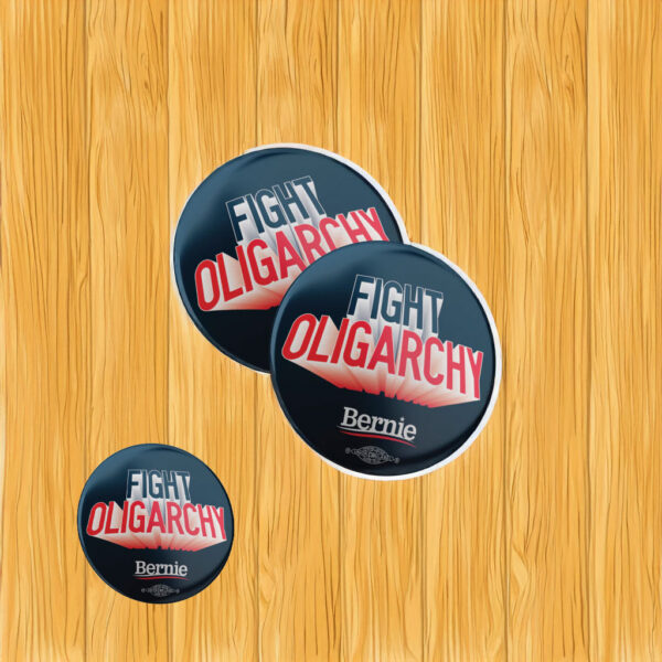 Fight Oligarchy Pin Button