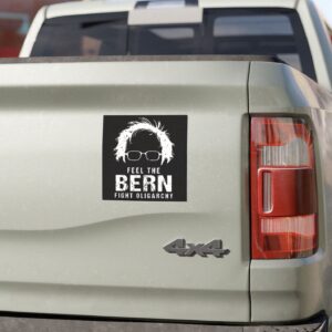 Feel The Bern Fight The Oligarchy Car Magnet Sticker